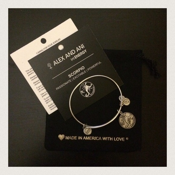 Alex & Ani Scorpio Charm Bangle Bracelet (Silver)