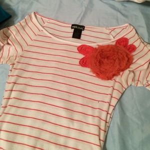 Small flower 3/4 sleeve shirt