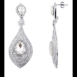 ♥️SOLD♥️ White Glass, White Austrian Crystal