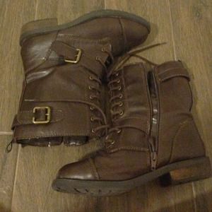 Brown Combat Boots size 7