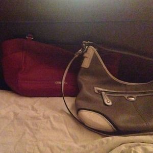Coach Red & Grey Bags