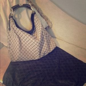SOLD Authentic Gucci Large Chain Horse Bit Hobo