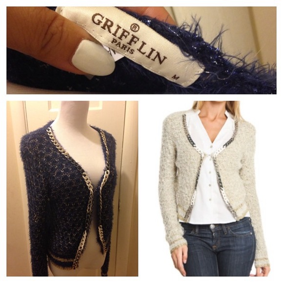 NWOT Grifflin Paris Varsity Cardi - M - Picture 4 of 4