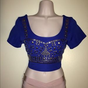 Royal blue crop top