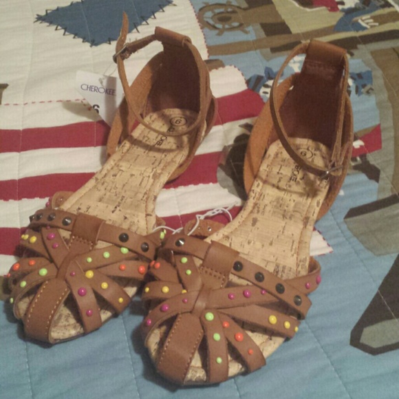 Multi colored sandals