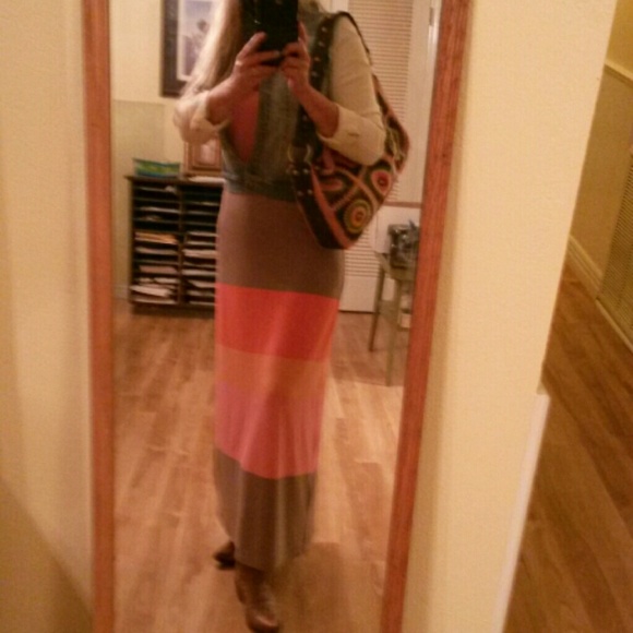 Stripe tank dress perfect FALL INTO colors - Picture 2 of 3