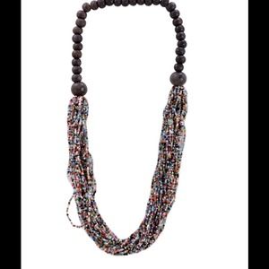 Antik Multi Strand Glass Sead Bead Necklace