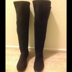 Knee high boots faux suede size 7 US