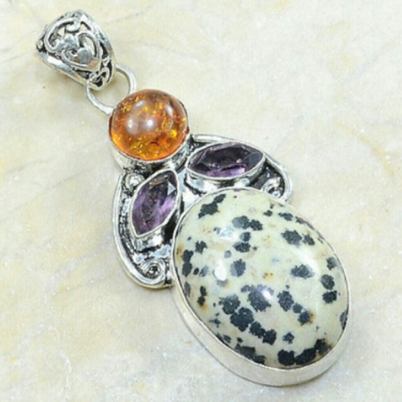 925 Dalmation Jasper pendant