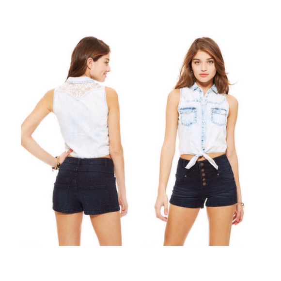 Delia's high-waisted denim shorts!