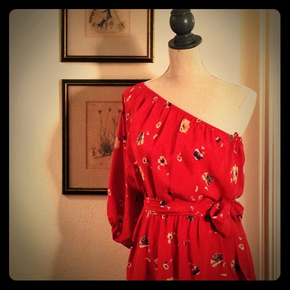 Rebecca Taylor One-Shoulder Dress