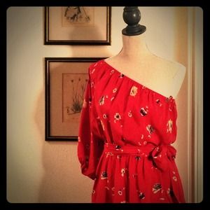 Rebecca Taylor One-Shoulder Dress