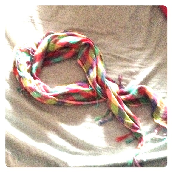 Scarf, multi color, checkered