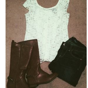 White lace top