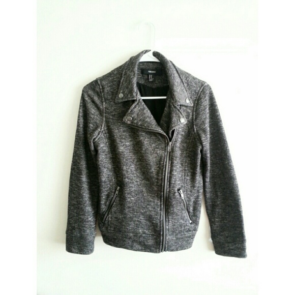 F21 Dark Grey Moto Jacket