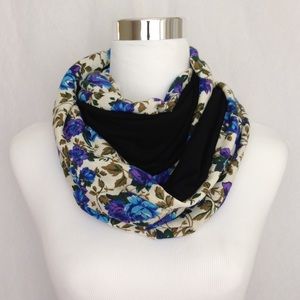 two toned (reversible) infinity in blue winter