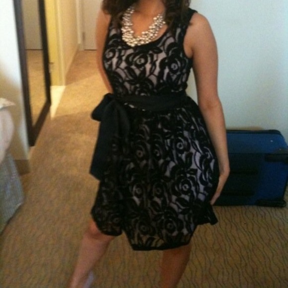 Black lace dress!