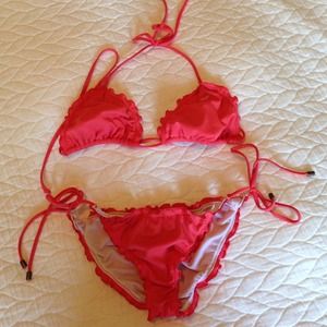 Billabong Ruffle Bikini TOP Only