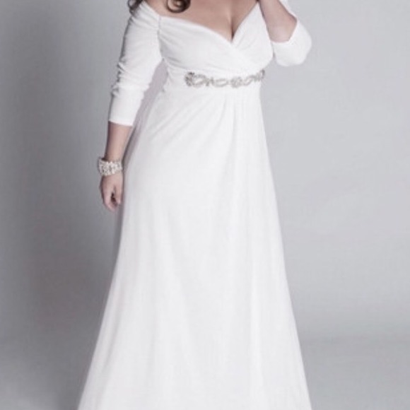 Beautiful white wedding dress