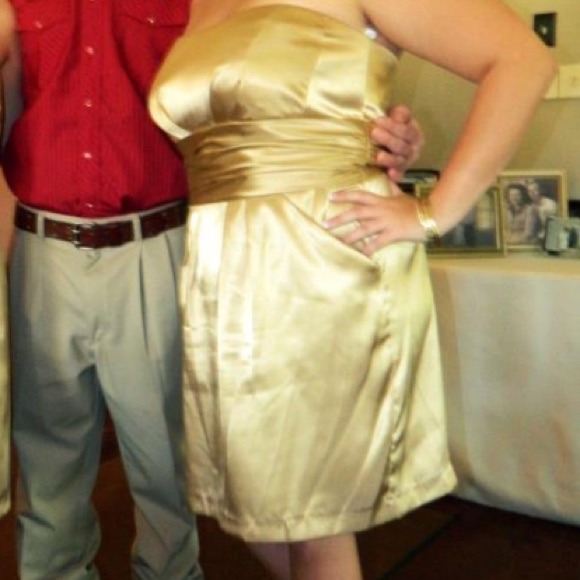 Golden bridesmaid dress