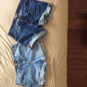 2 pairs of lucky brand abbey jean shorts