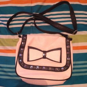 Studded bow crossbody