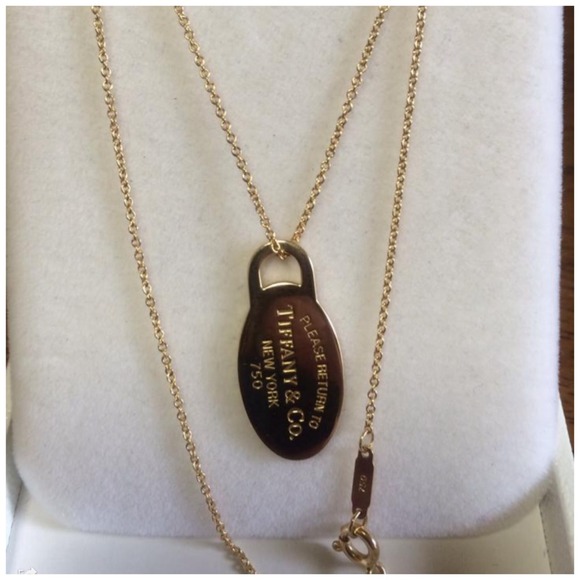 tiffany dog tag gold