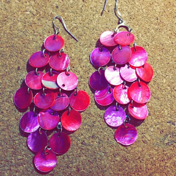 Hot Pink Earings !!