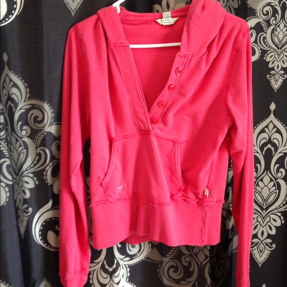 Hot pink half button hoodie and bikini bundle