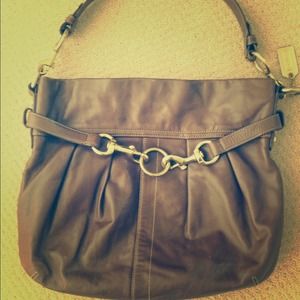 Cognac coach leather bag
