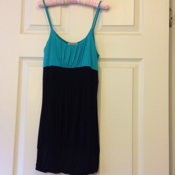 Teal & Black Top