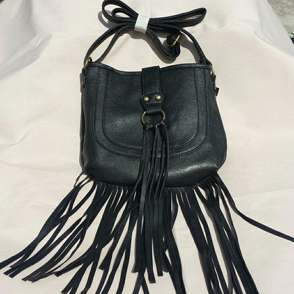 Rue21 Handbags - Black fringed crossbody.