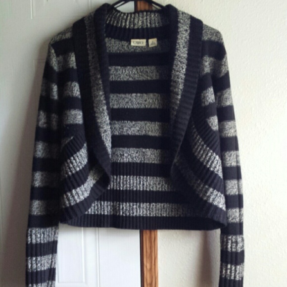 Grey & Black open cardigan