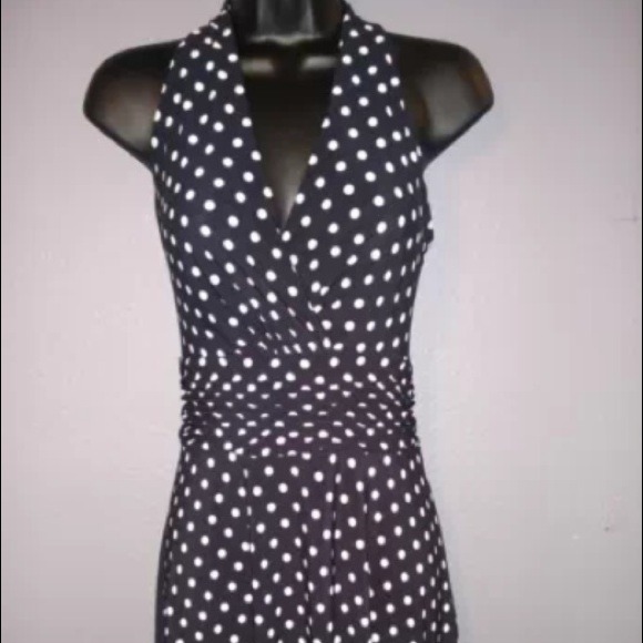 NWOT Black with white polka dots dress.