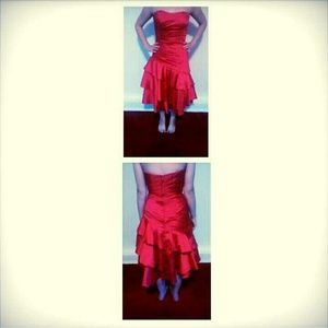 Redish orange ball gown