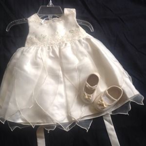 Sweat pea dress/ baptism dress