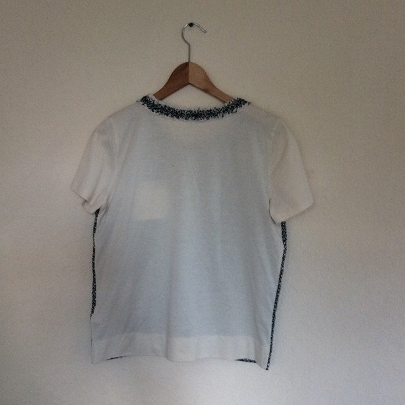 ❌SOLD❌J Crew TWEED-FRONT TEE SZ MEDIUM - Picture 4 of 4