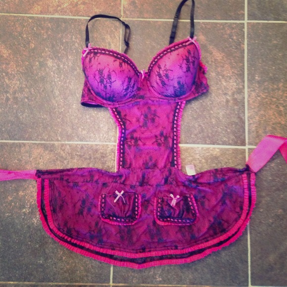 Sexy Pink and Black Apron