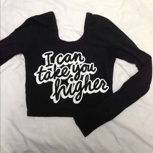 ✖️sold ✖️I Can Take You Higher cropped long sleeve