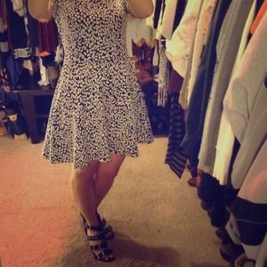 Black & White Fit & Flair Dress
