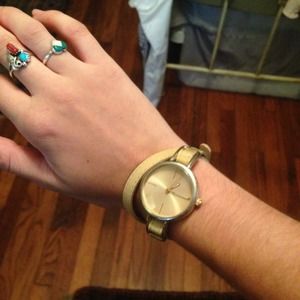 beige wrap around watch