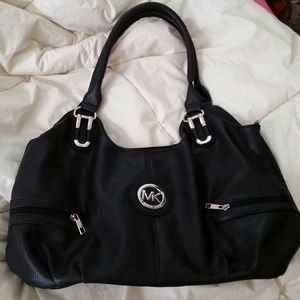 Adorable black and silver handbag
