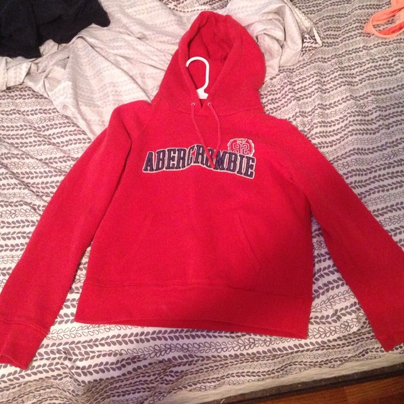 red Abercrombie hoodie