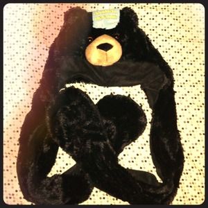 Black Bear hat/scarf/gloves all in one