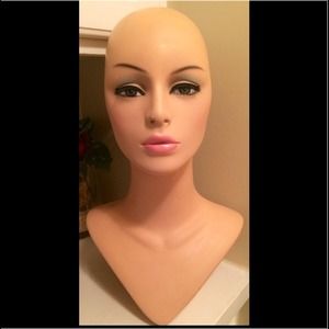 Mannequin head jewelry Display.