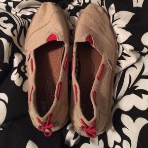 Toms Natural Burlap Biminis Size 6.5