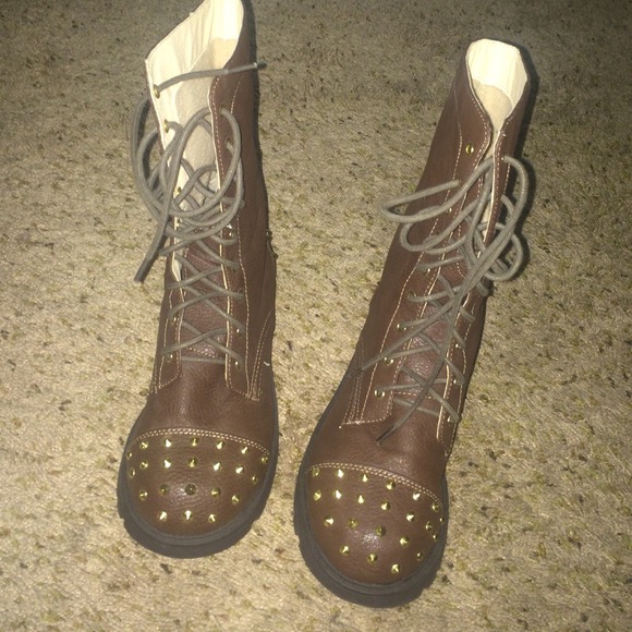 studded combat boots