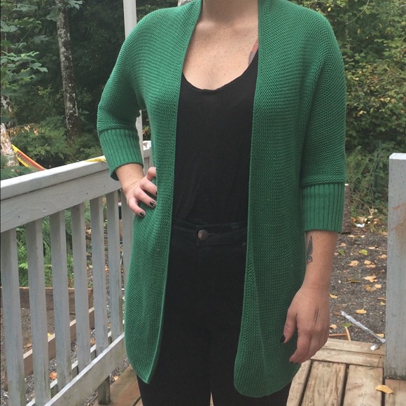 Green knit sweater