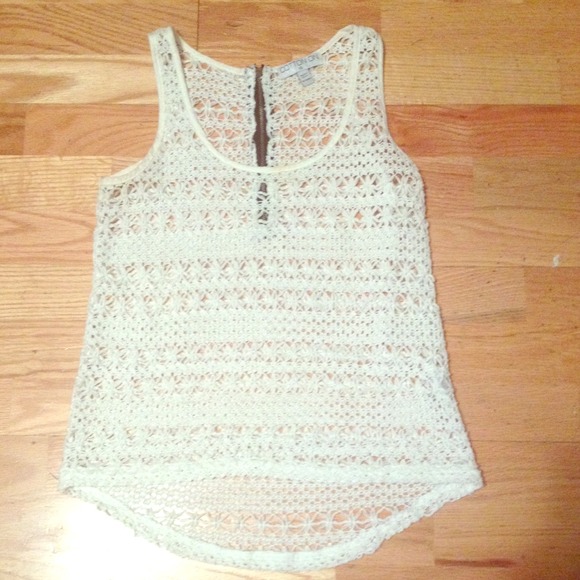 White mesh top