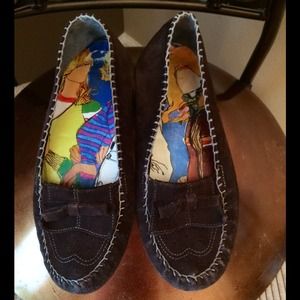 Indigo by Clark's Brown Leather MOCCASIN Cute Sole